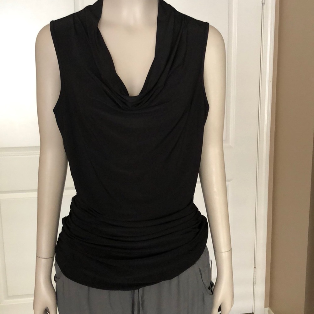 Dana Buchman Ruched Drape Neck Top